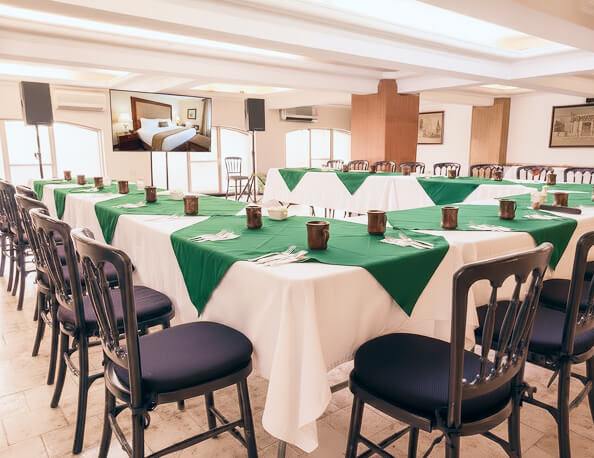 Salón Guadiana preparado para eventos